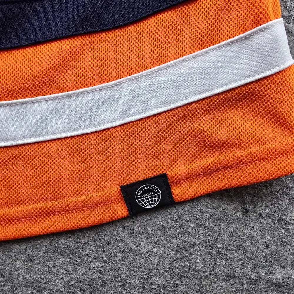 Adidas Edmonton Oilers NHL Jersey Mens 44 Orange Primegreen Hockey Fight Strap
